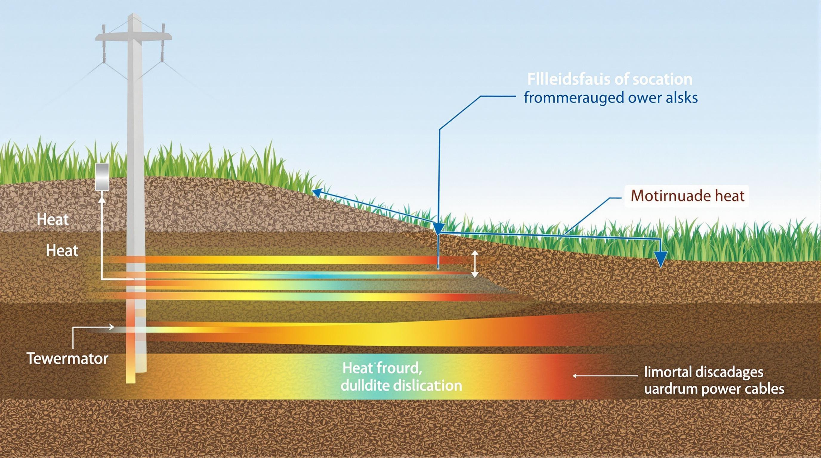 Technical illustration of the Thermal Needle Probe Method used in soil thermal resistivity testing.