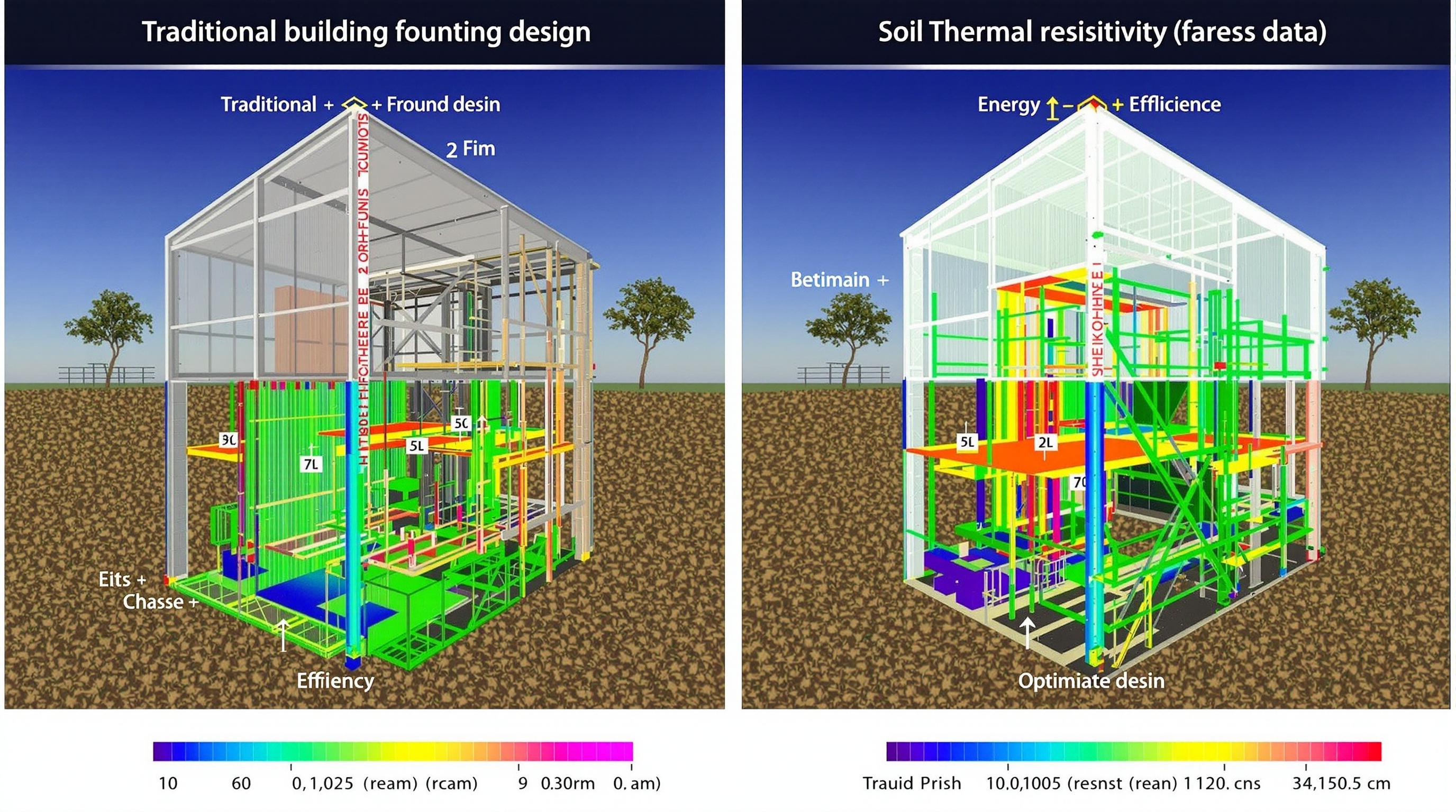 Thermal modeling results showing the impact of EEDAS's optimized design on underground cable temperatures in an urban power distribution network.